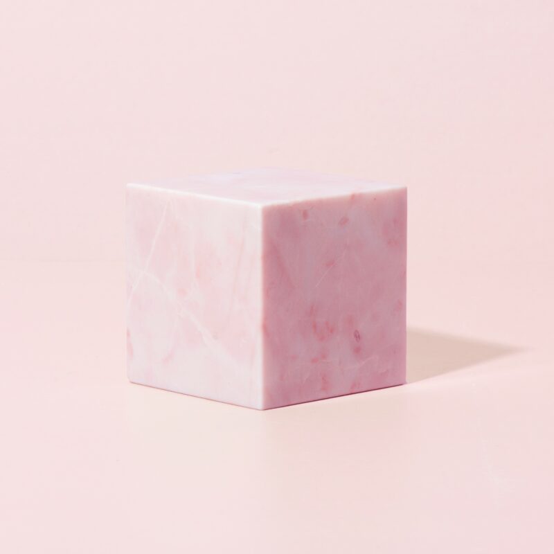 Stoned paperweight sokkel pink