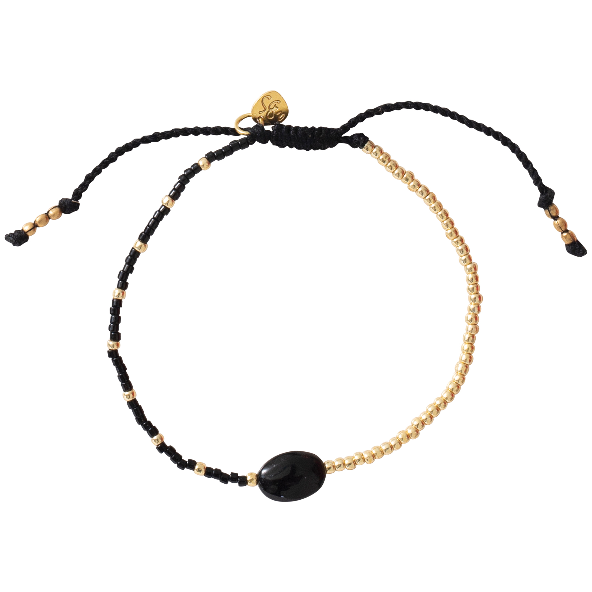 ruby black onyx gold bracelet