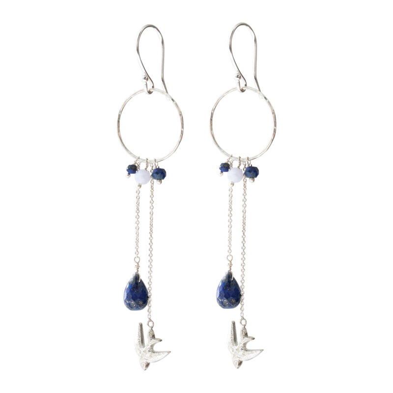 AW26532 - Festivity Lapis Lazuli Blue Lace Agate Silver earrings AW26532 - Festivity Lapis Lazuli Blue Lace Agate Silver earrings
