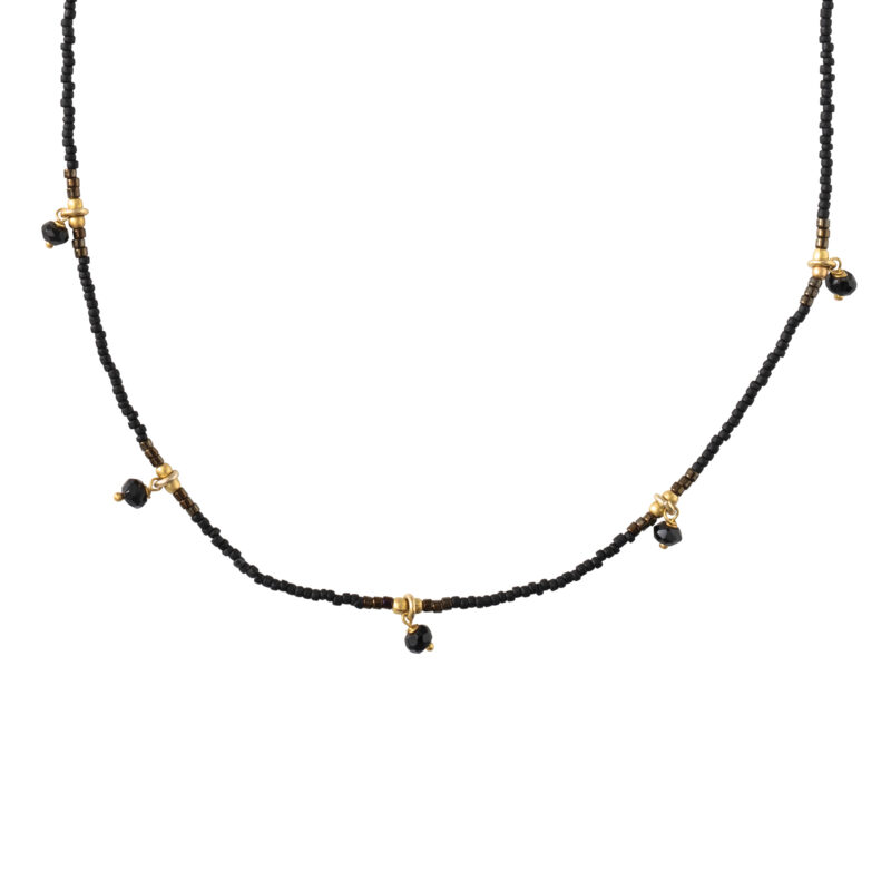 BL24382_1 A Beautiful Story Cocoon ketting Black Onyx