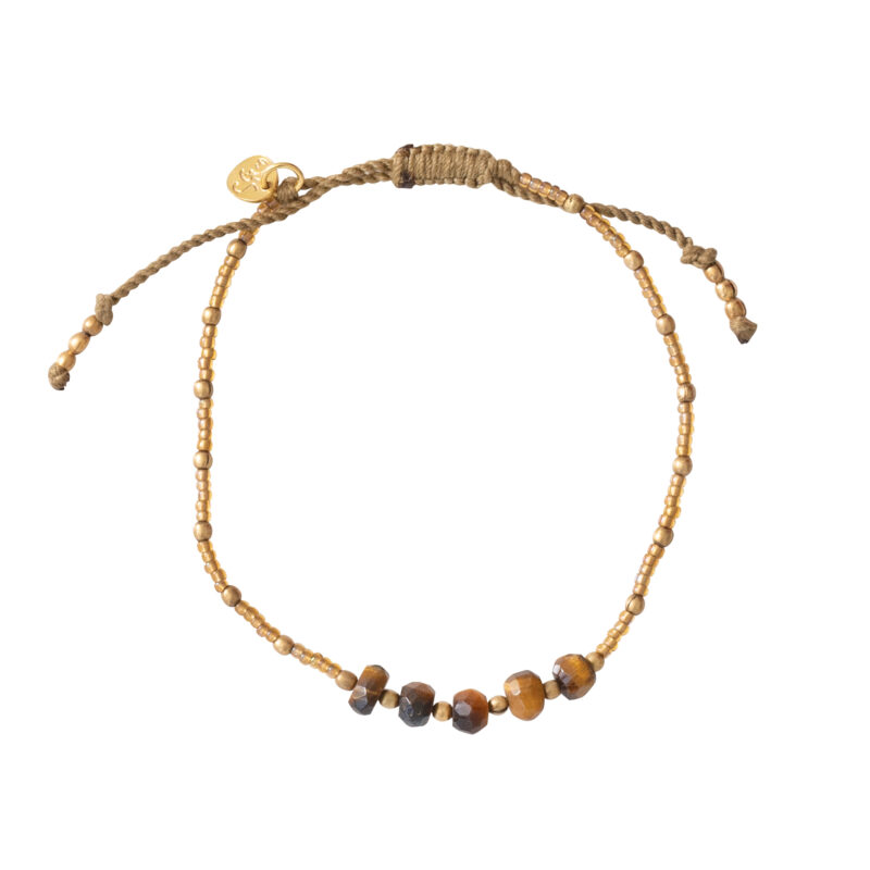BL26312 - Family Tiger Eye Gold bracelet