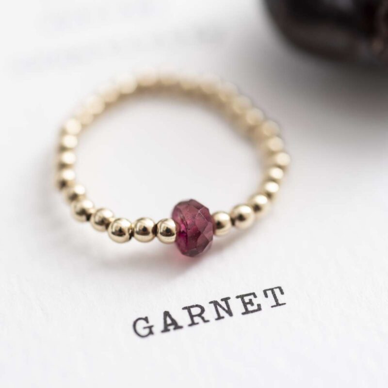 sparkle ring garnet