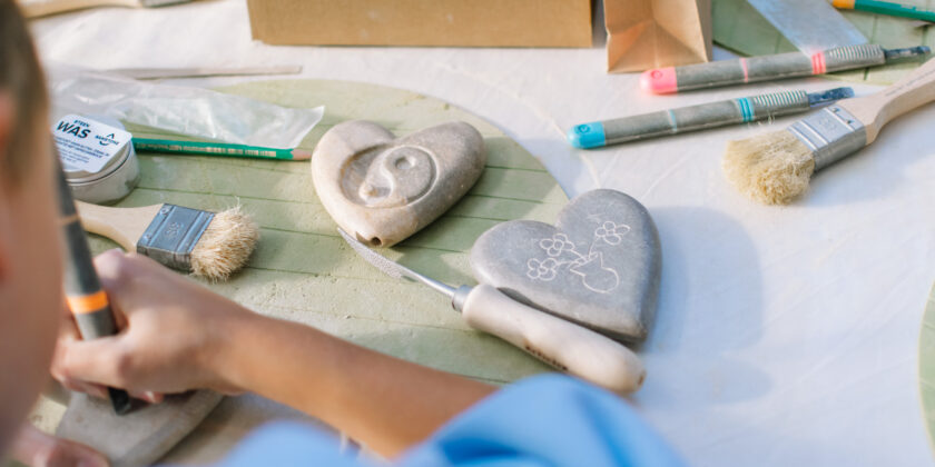 hart bonden samen beeldhouwen samstone diy pakket