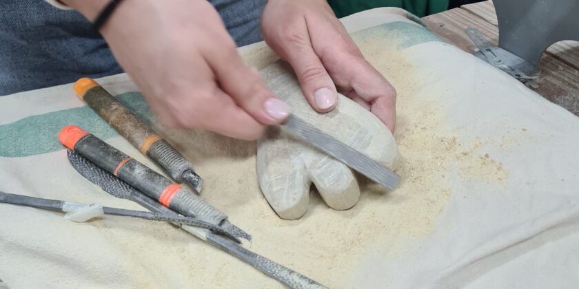 beeldhouwen in speksteen